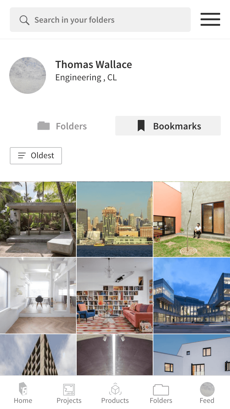 ArchDaily mobile navigation