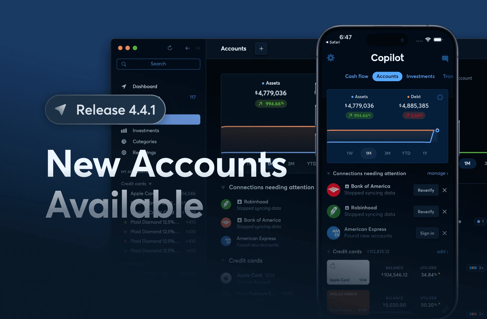 New accounts available